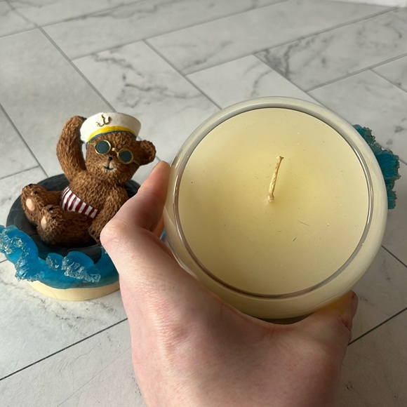 NWT Canopy Club Sailor Bear Candle with Topper Waves Starfish New Box Gift - Picture 5 of 8